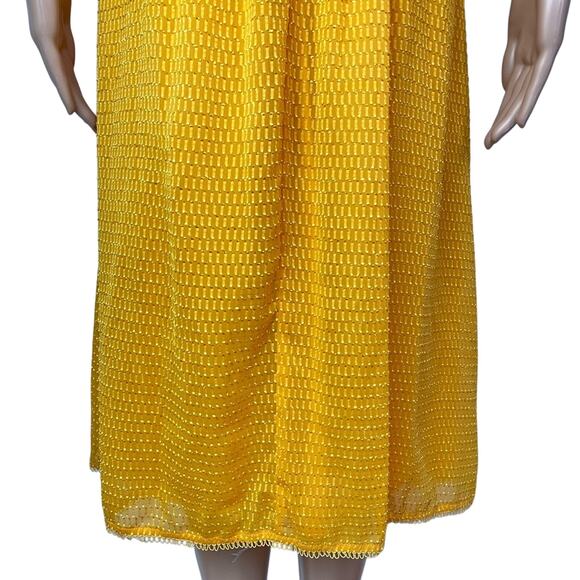 Revolve x House of Harlow 1960 Ines Pleated V-Neck Yellow Midi Dress - Picture 10 of 12